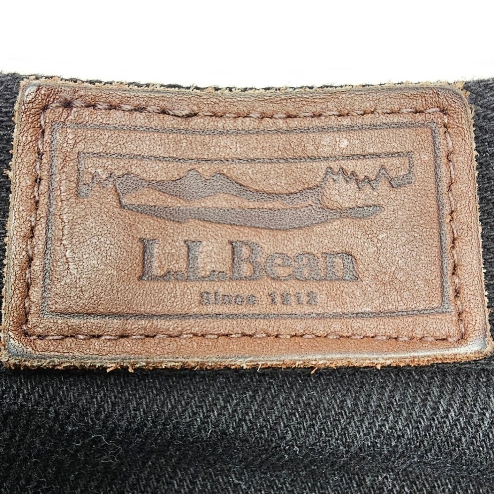 LL Bean Mens Classic Fit Black Denim Jeans 37x29 Straight Leg 100% Cotton 220626 - Picture 7 of 12